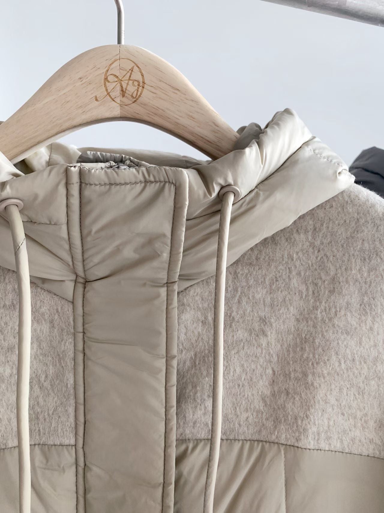 ♡極暖雙材質立體拼接羽絨外套♡ (C251268)