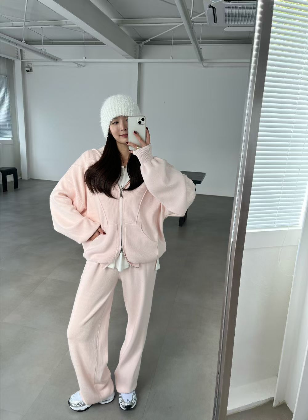 ♡柔彈舒適連帽休閒套裝♡ (C251248)