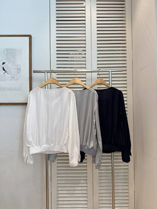 ♡設計感垂領斜排釦上衣♡ (C251040)