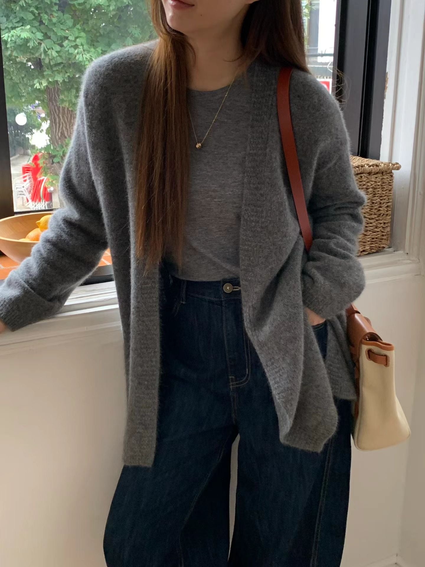 ♡氣質Oni家♡高質感氣質中長版罩衫 (C251133)