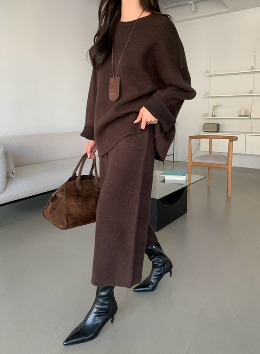 ♡冬日暖柔舒適寬褲♡ (C251212)