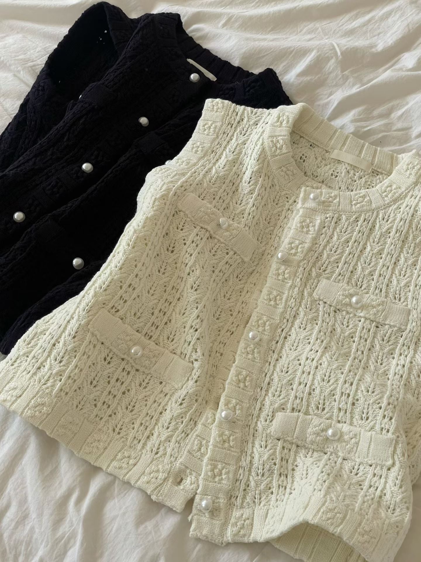 ♡小香鏤空針織背心♡ (C251125)