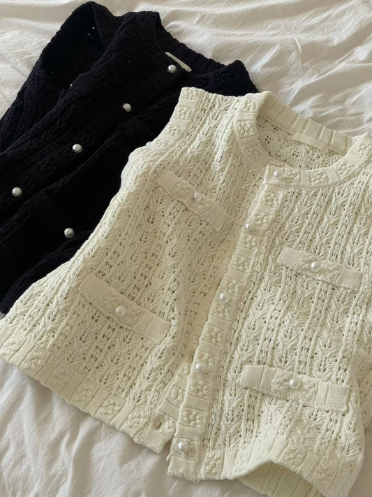 ♡小香鏤空針織背心♡ (C251125)