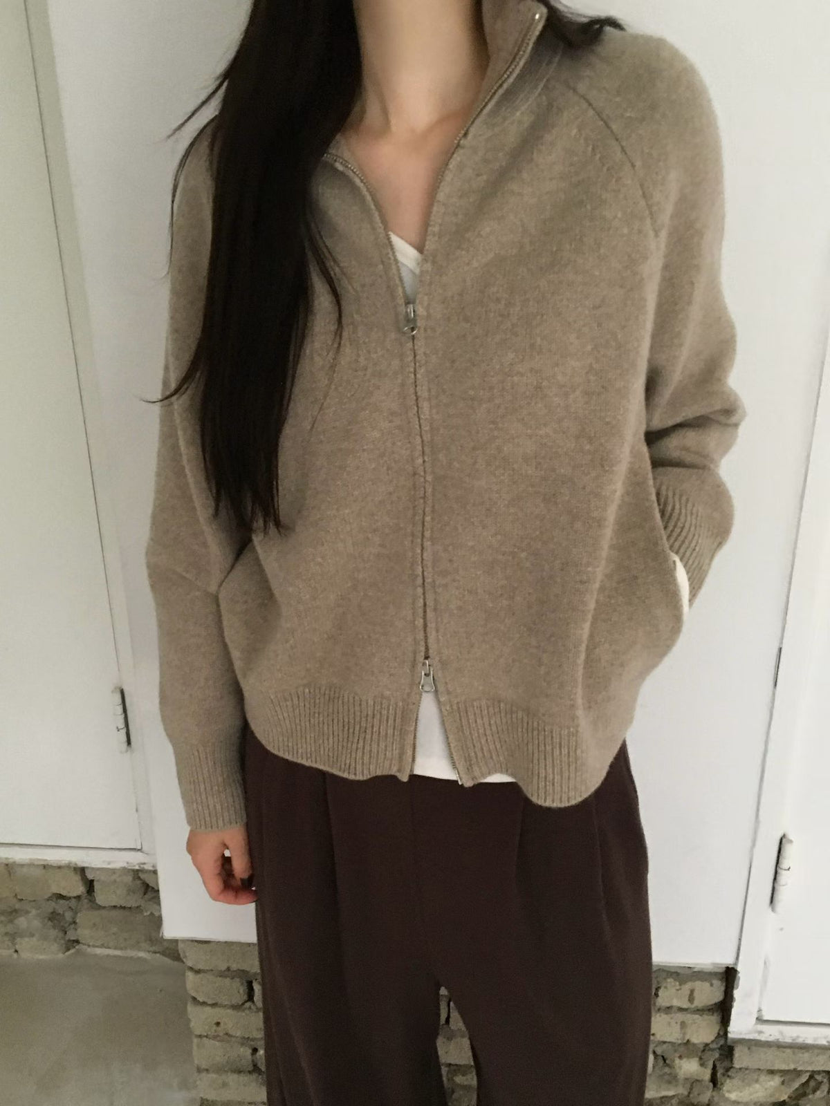 ♡極簡立領高質感針織夾克♡ (C261041)