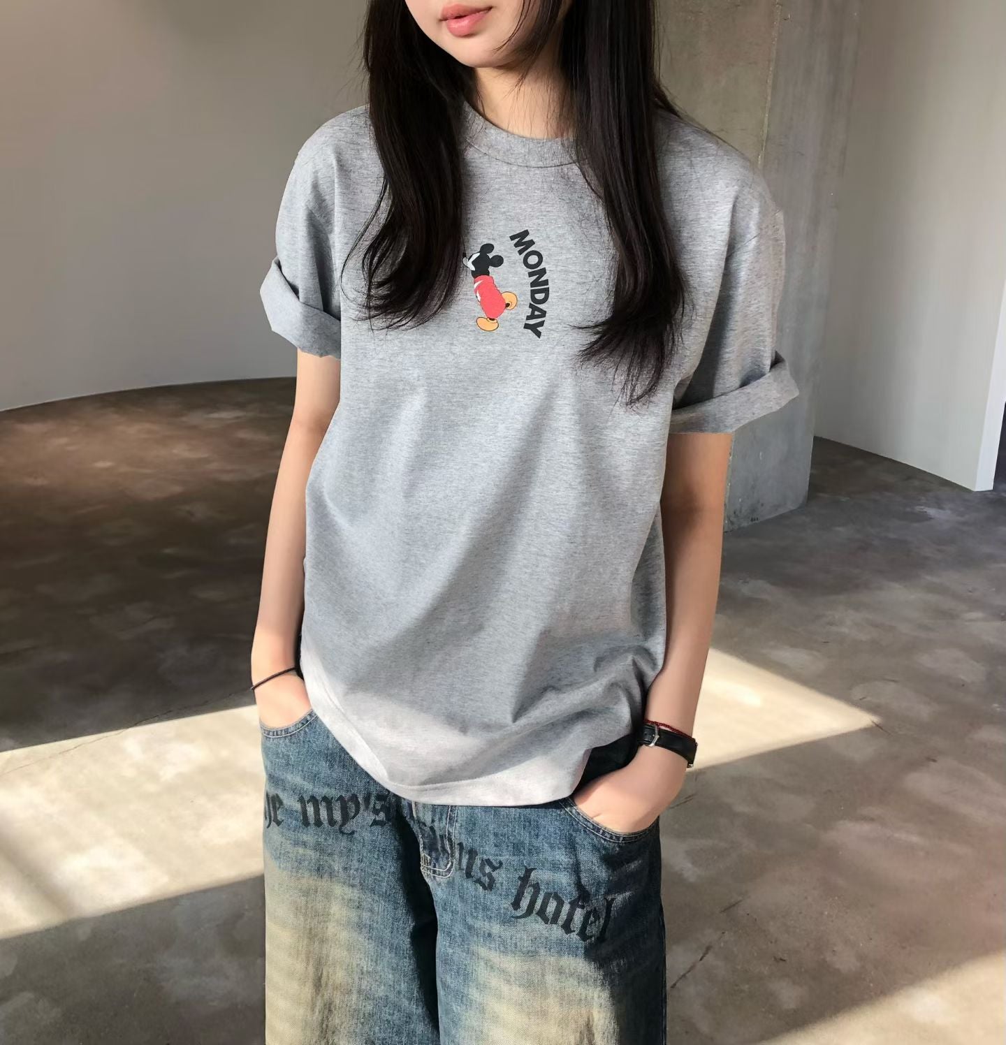 ♡週一不Blue米奇純棉百搭上衣♡ (C260529)