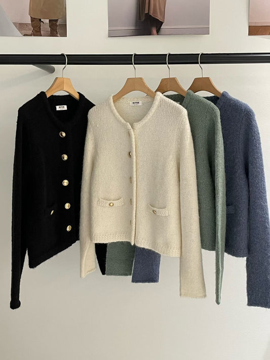 ♡高級混紡小香風開衫外套♡ (C251006)