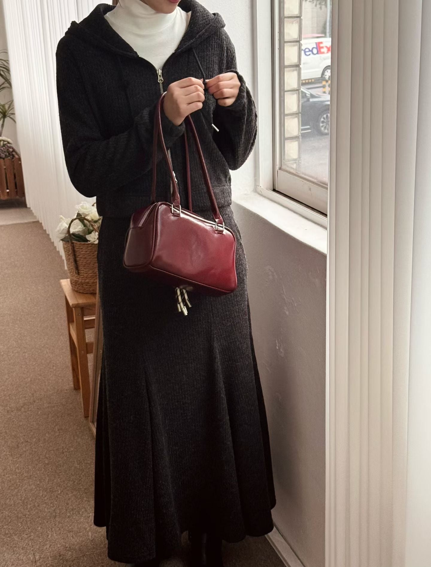 ♡優雅華夫格魚尾長裙♡ (C251112)