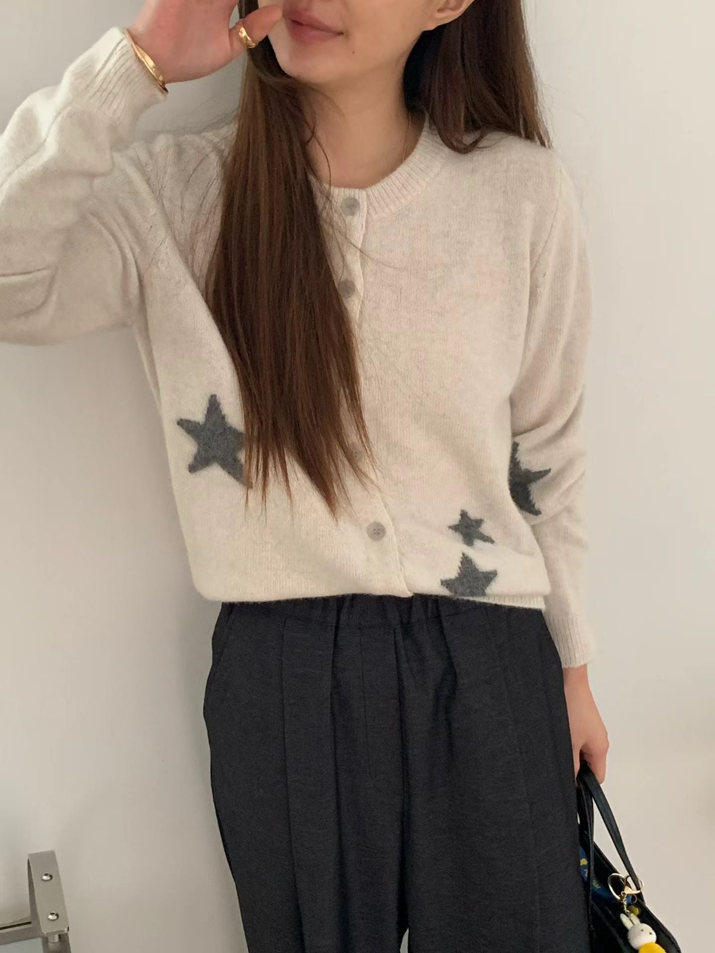 ♡氣質Oni家♡低調星光溫暖開襟針織 (C251132)