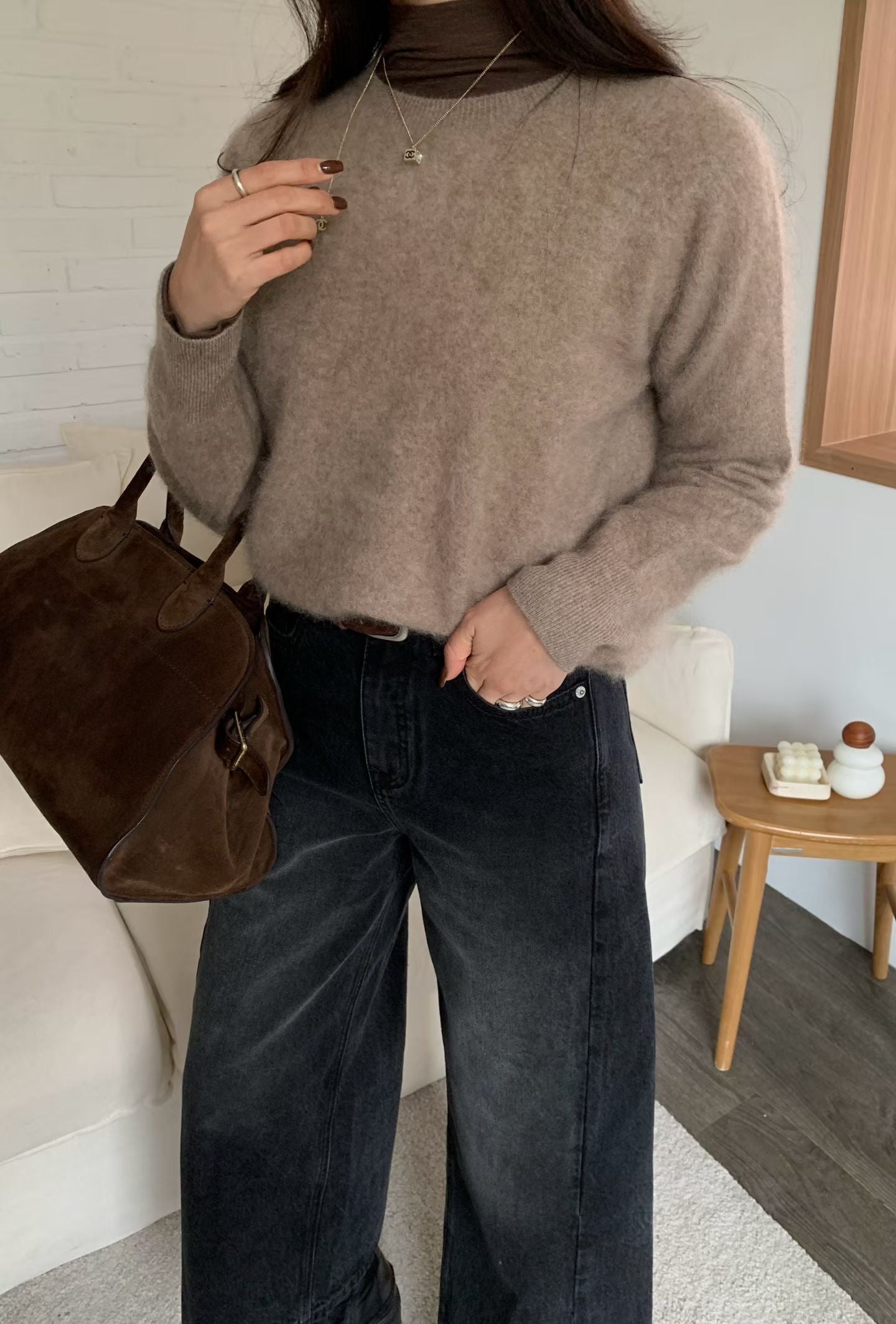 ♡多色亮眼圓領毛衣♡ (C251214)