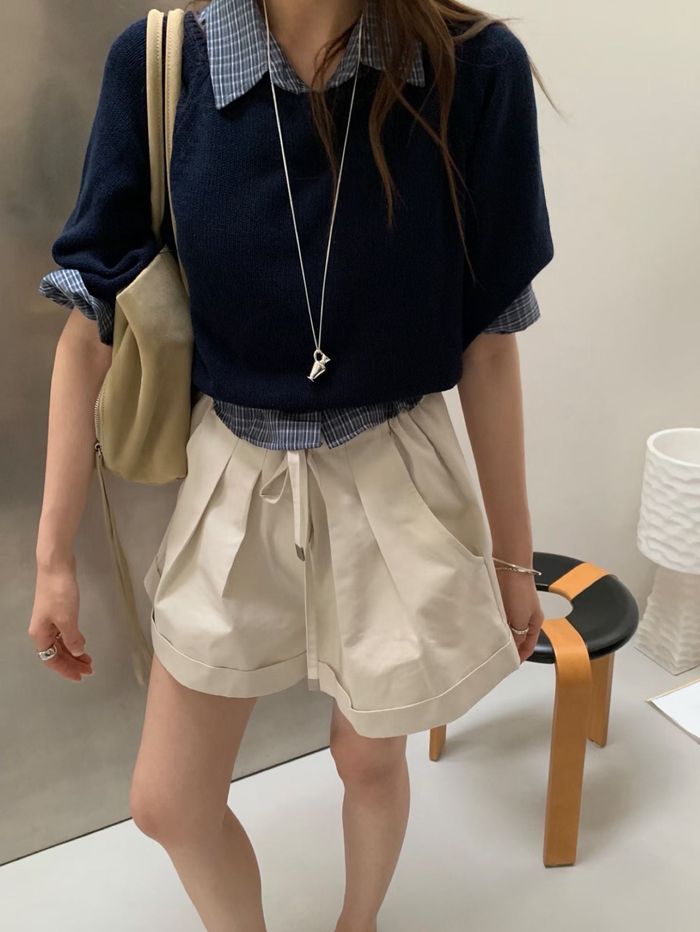 ♡法式奶油感慵懶針織上衣♡ (C260655)