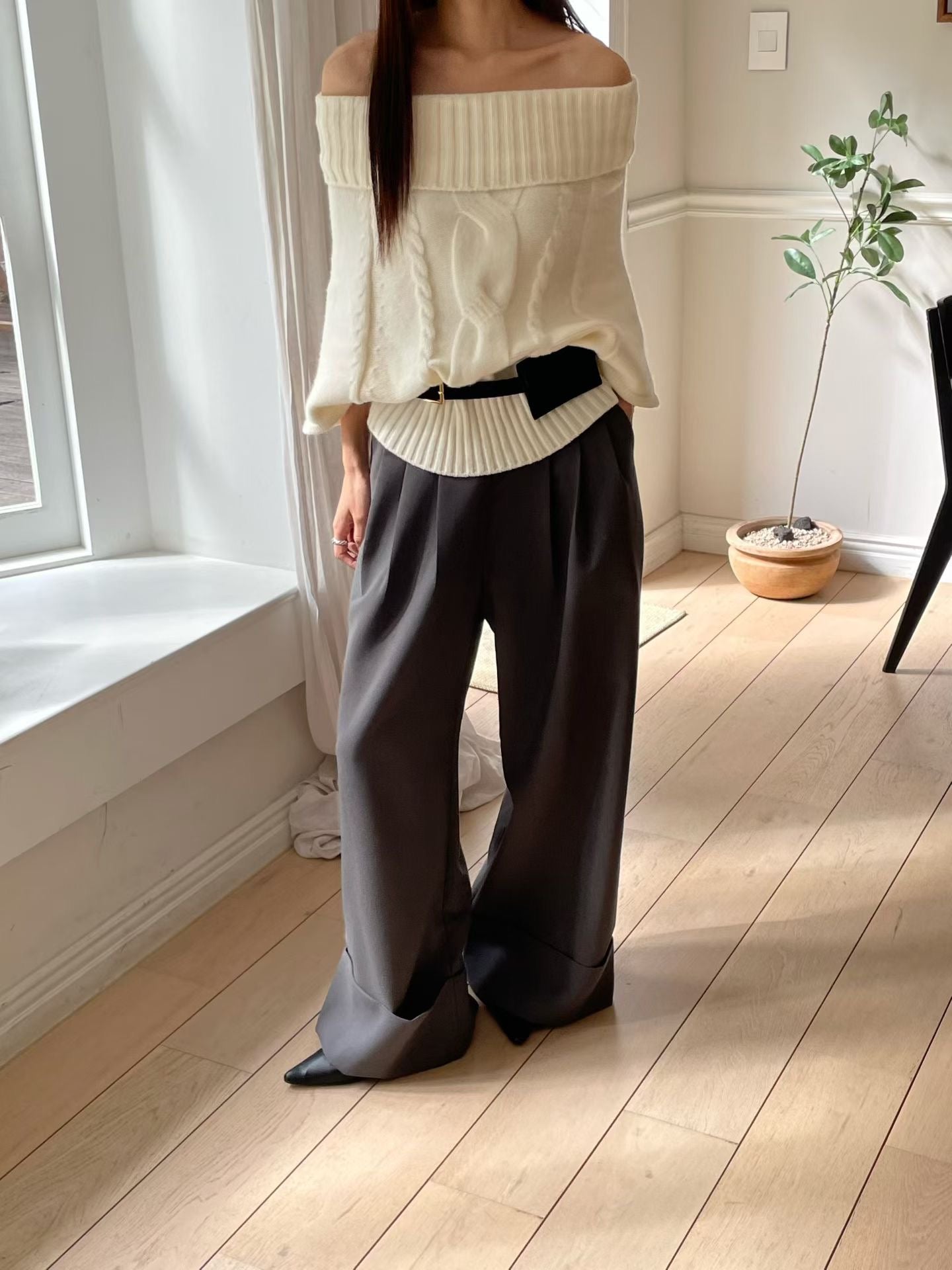 ♡一衣多穿斗篷感針織上衣♡ (C251128)