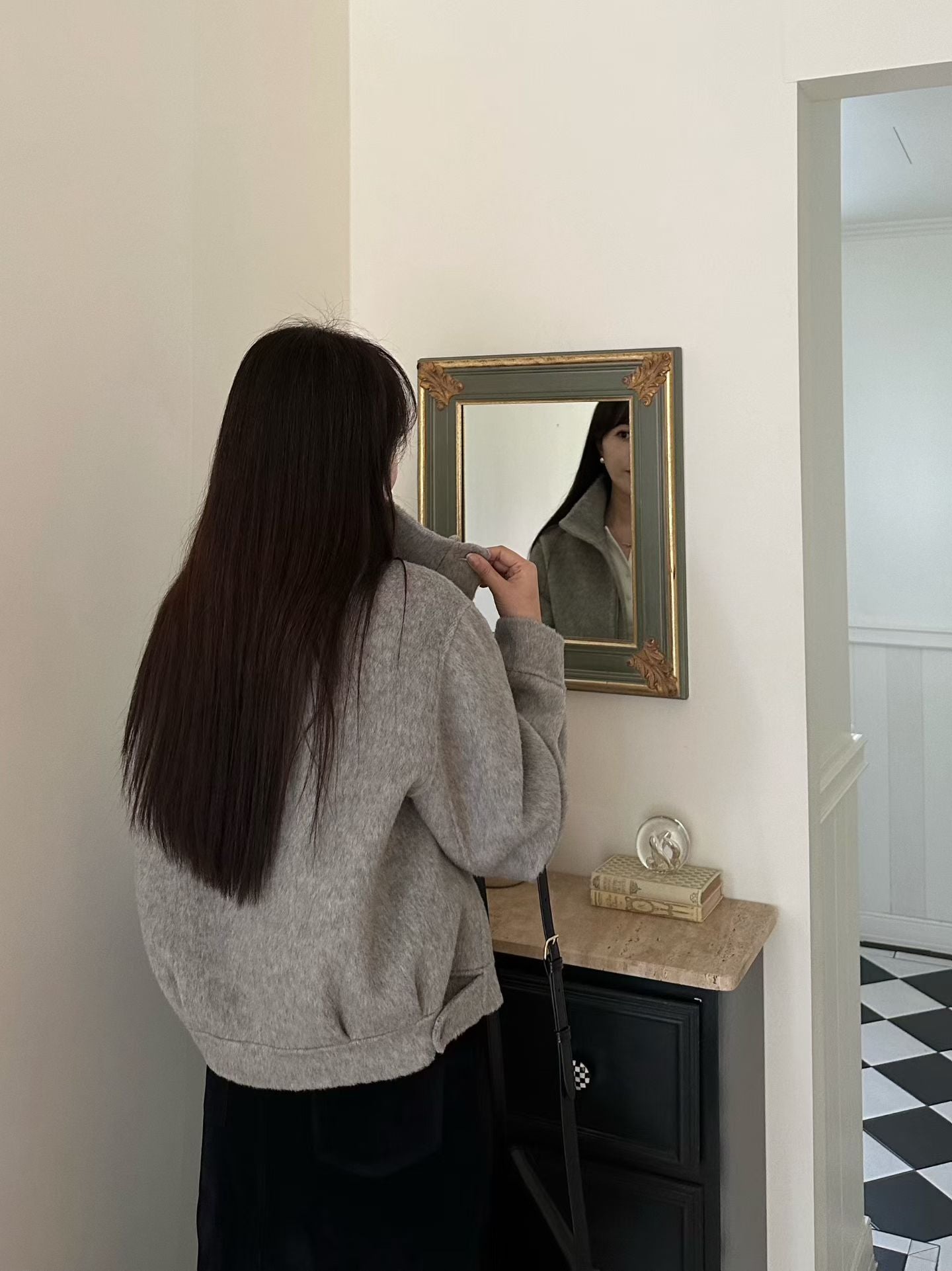 ♡極暖蘇麗羊駝立領外套♡ (C251122)