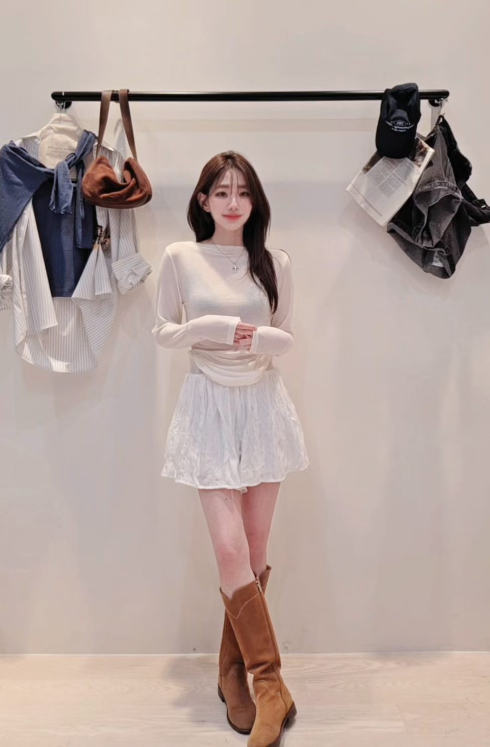 ♡Oni家♡船領天絲羊毛打底T (C260972)