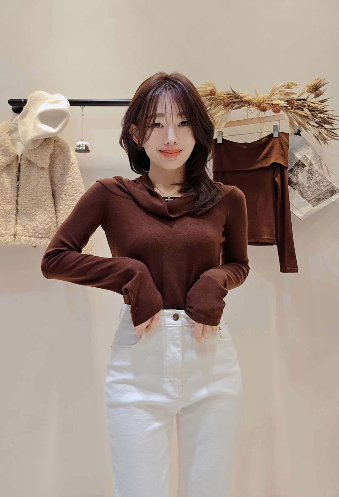 ♡Oni家♡多穿法露肩天絲羊毛超彈力T (C251260)