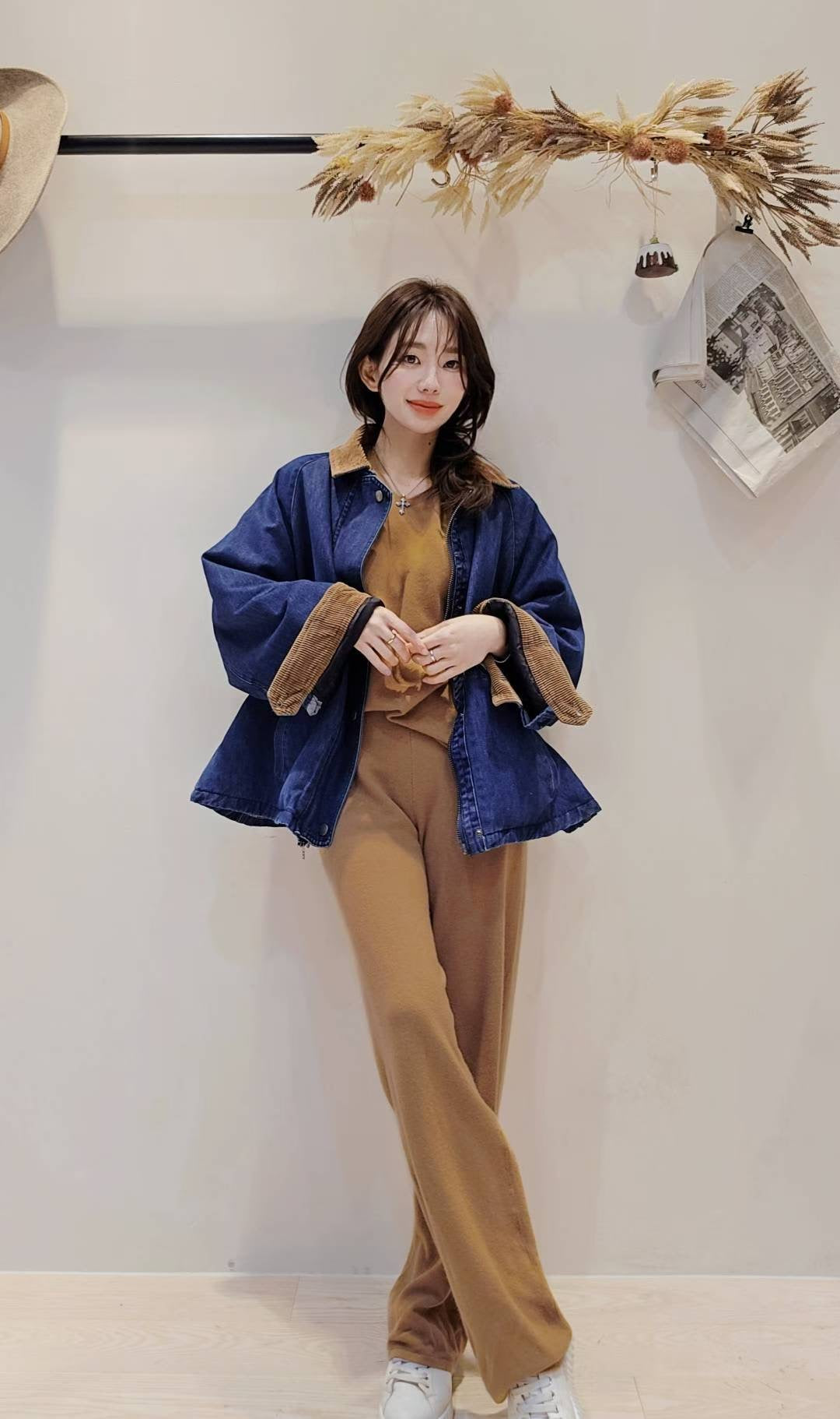 ♡Oni家♡100%羊絨喀什米爾修身長褲 (C251286)