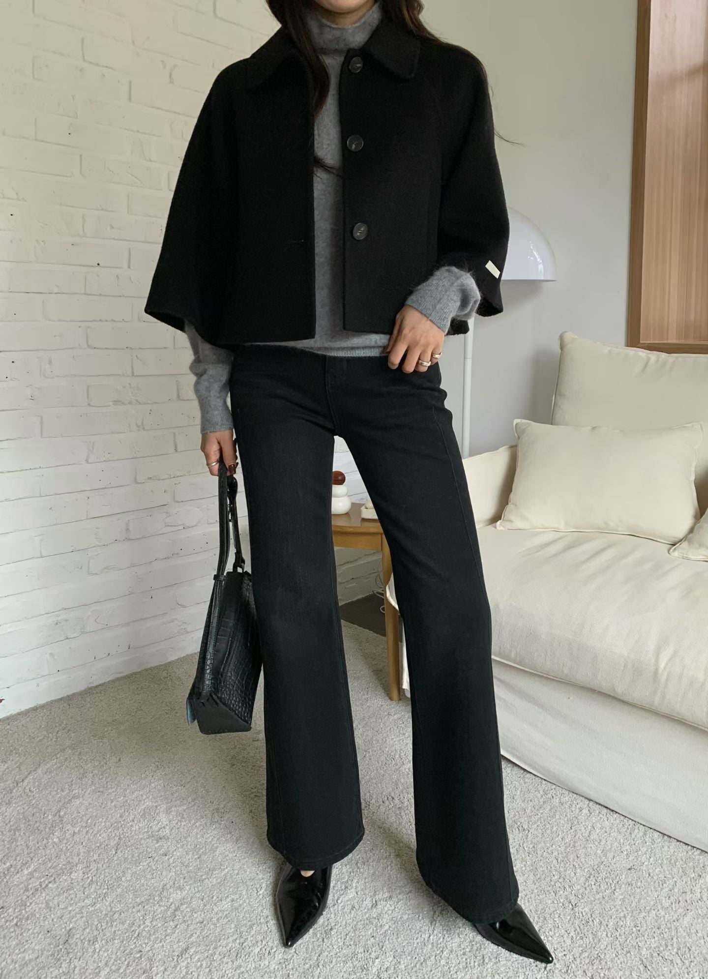 ♡激瘦長腿刷絨牛仔褲♡ (C251109)