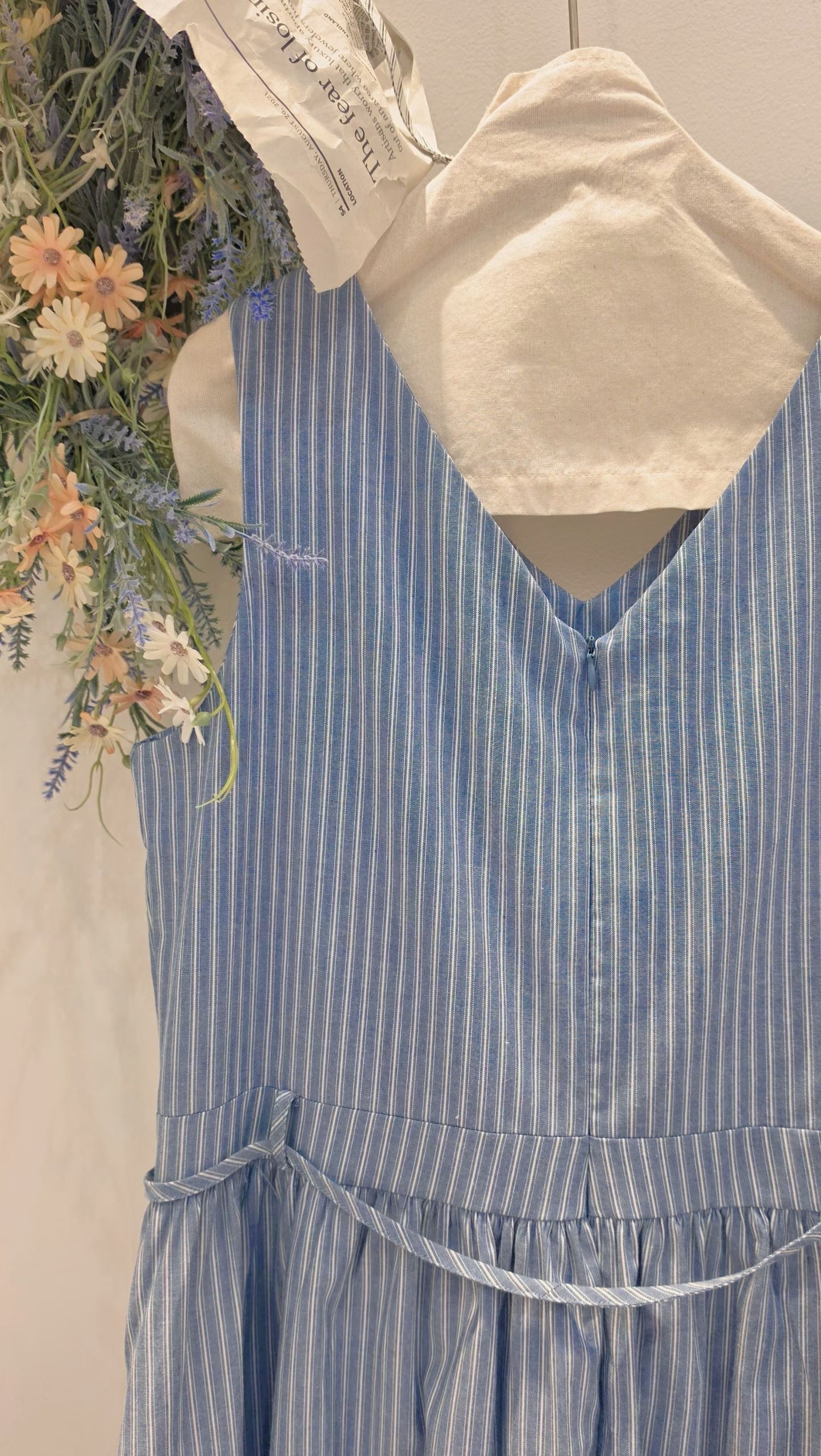♡Oni家♡渡假風條紋長洋裝 (C260665)