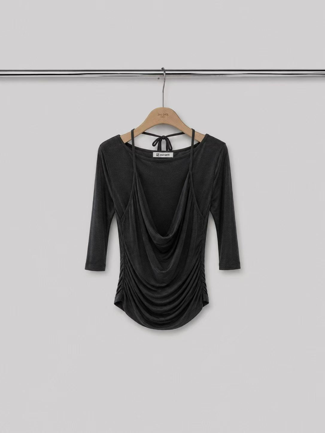 ♡Layer Drape 修身層次感天絲上衣♡ (C260920)