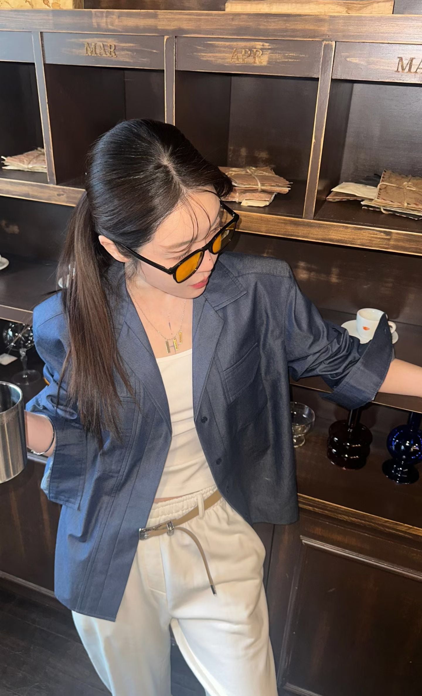 ♡都會俐落水洗襯衫式外套♡ (C260425)