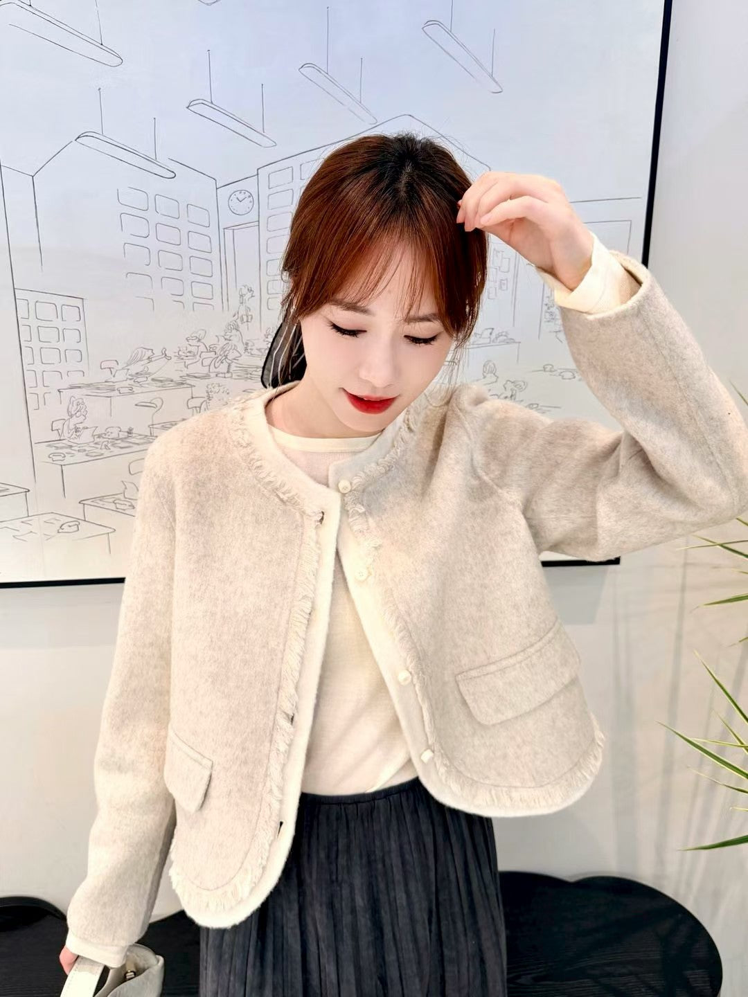 ♡法式雅緻小香流蘇邊外套♡ (C251159)