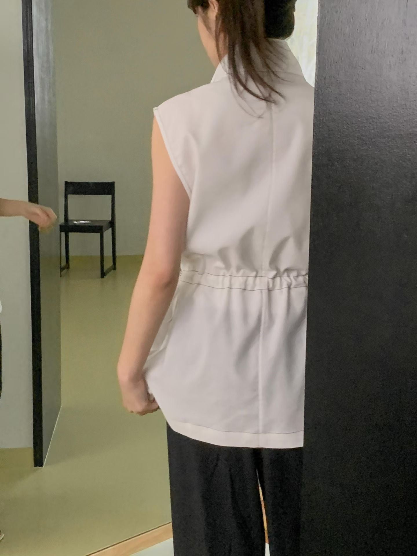 ♡高級質感收腰長版背心外套♡ (C260536)