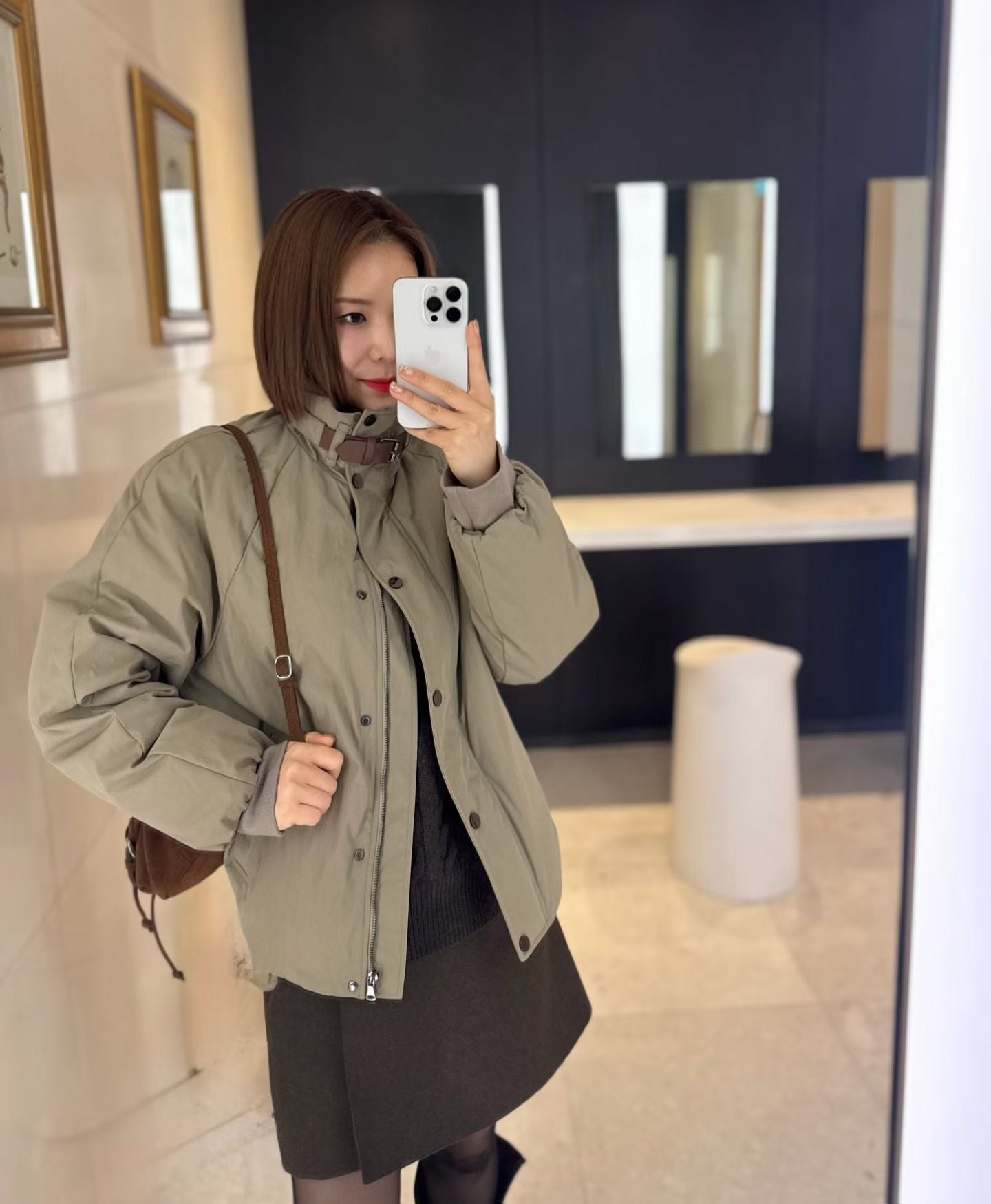 ♡帥氣質感扣帶暖絨外套♡ (C251221)