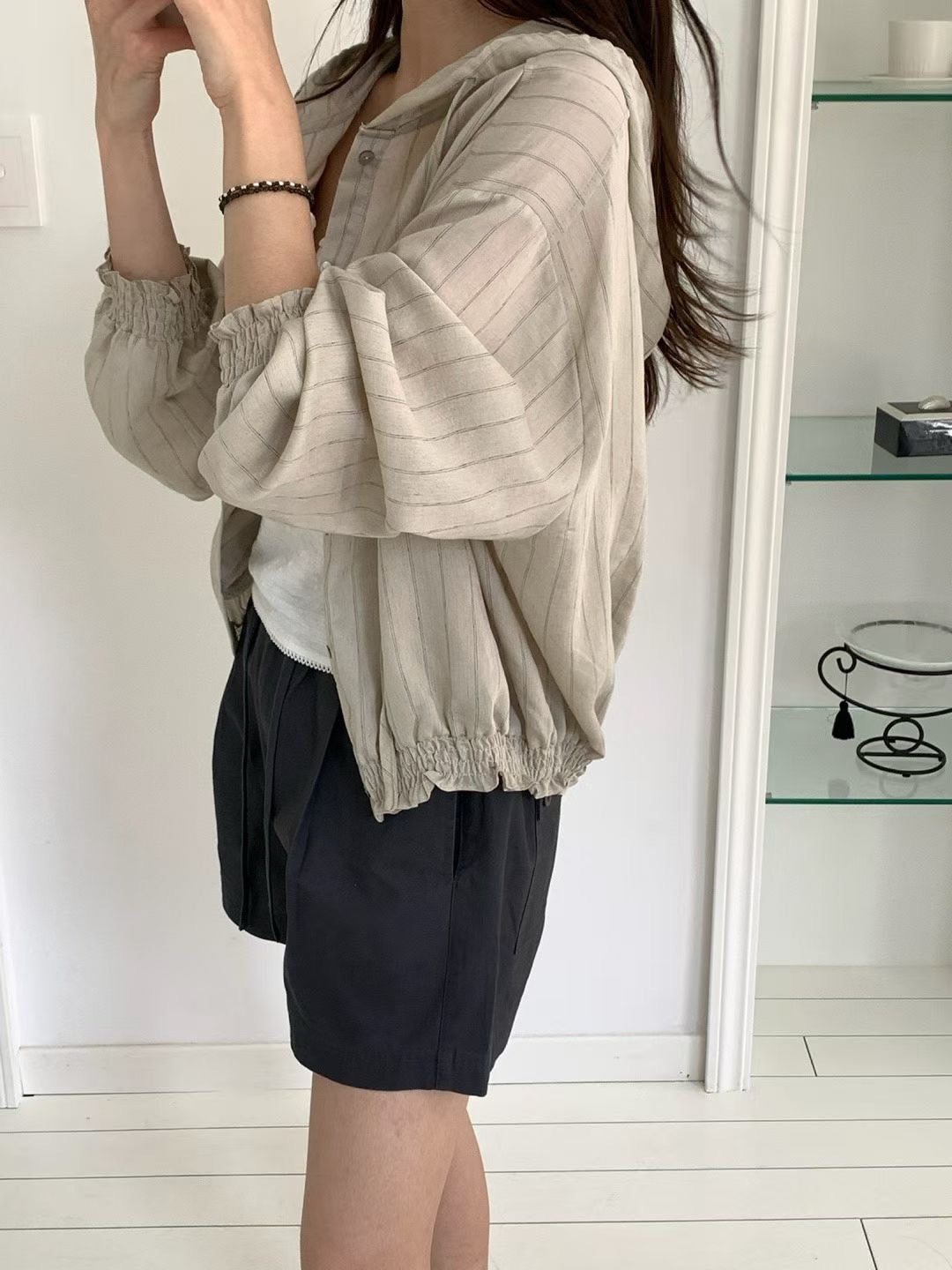 ♡不挑身形鬆緊腰工裝短褲♡ (C260639)