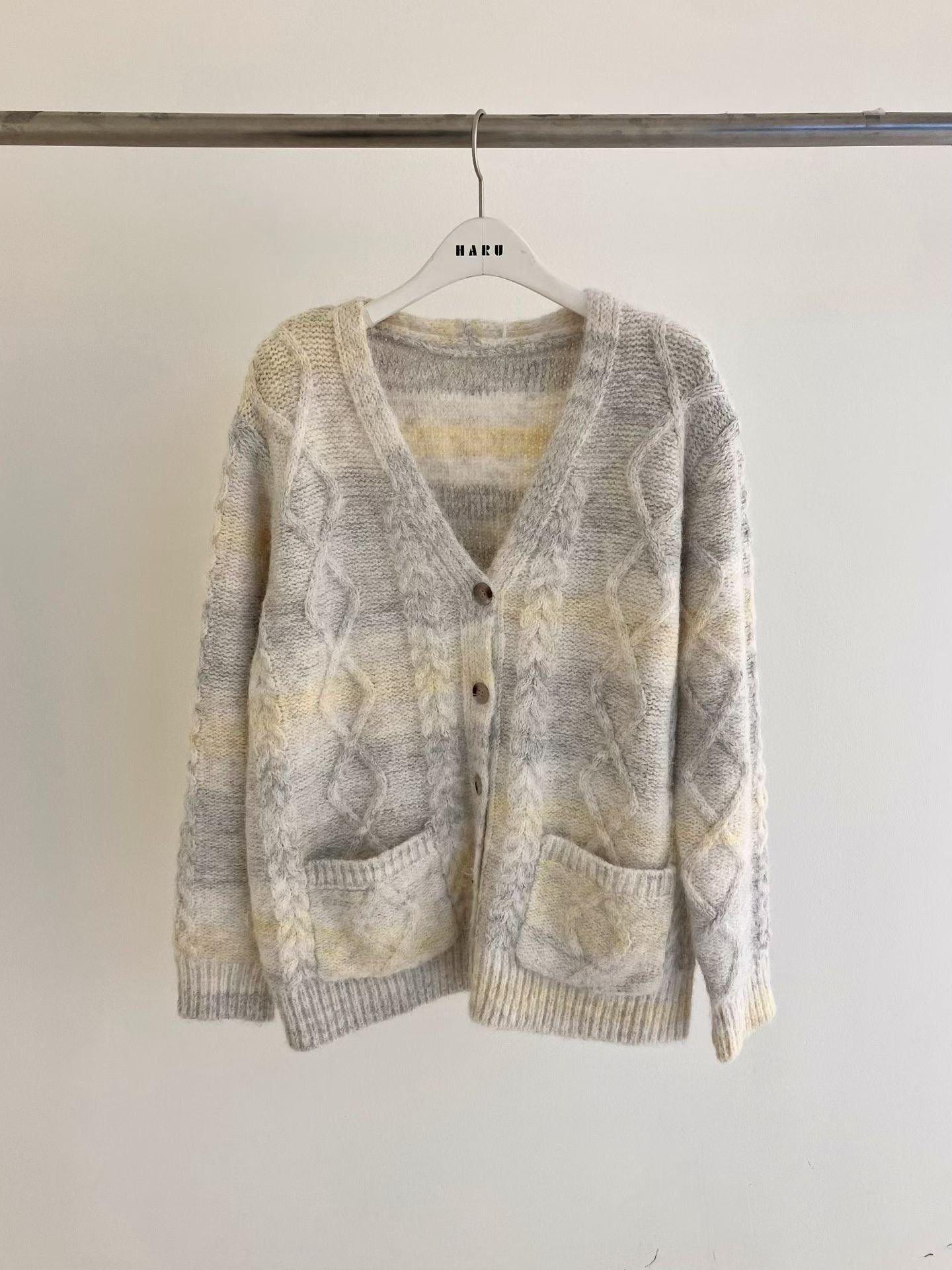 ♡漸層渲染立體織紋開襟衫♡ (C251244)