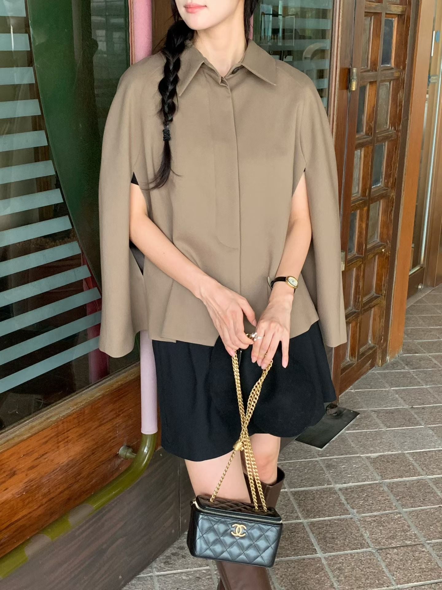 ♡都會挺版斗篷西裝外套♡ (C251035)