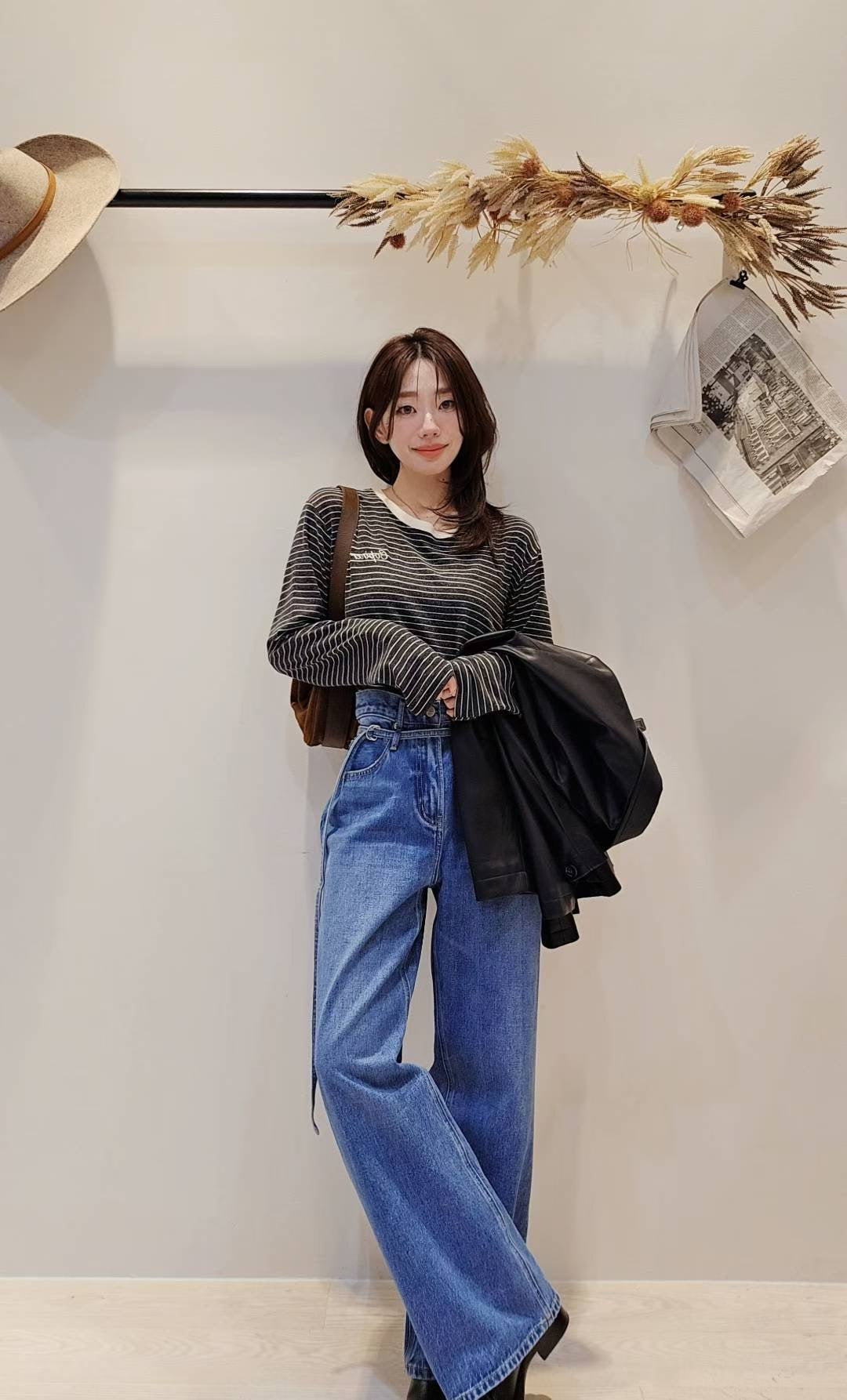 ♡Oni家♡品牌刺繡麻糬條紋T (C251152)