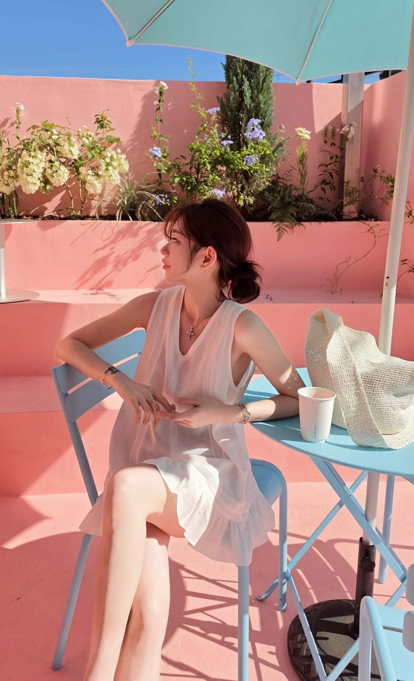 ♡Oni家♡浪漫夏日天絲亞麻長上衣 (C260705)