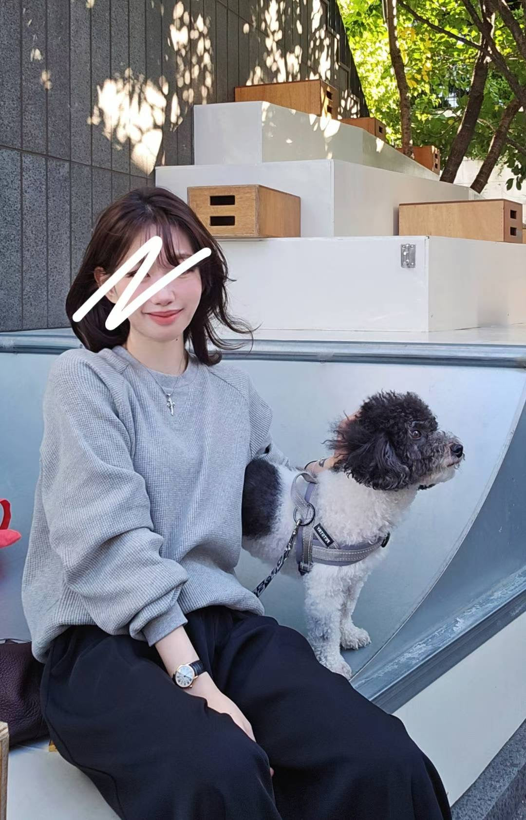 ♡Oni家♡ 鬆餅格休閒大學衛衣 (C251003)