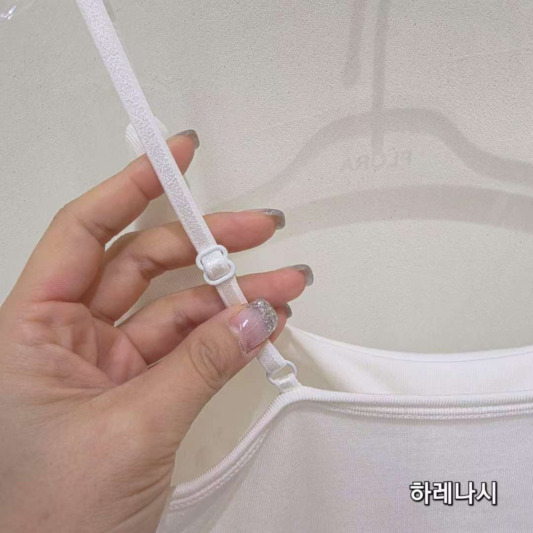 ♡純棉蕾絲V領Bra Top♡ (C250921)