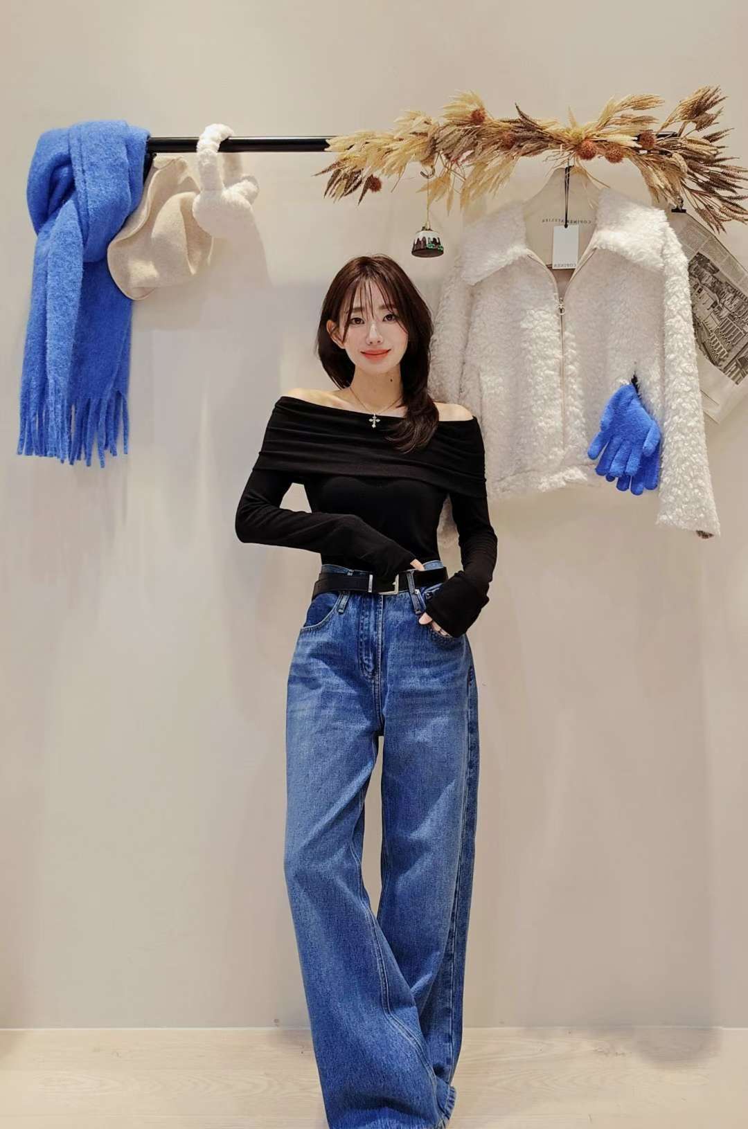 ♡Oni家♡多穿法露肩天絲羊毛超彈力T (C251260)