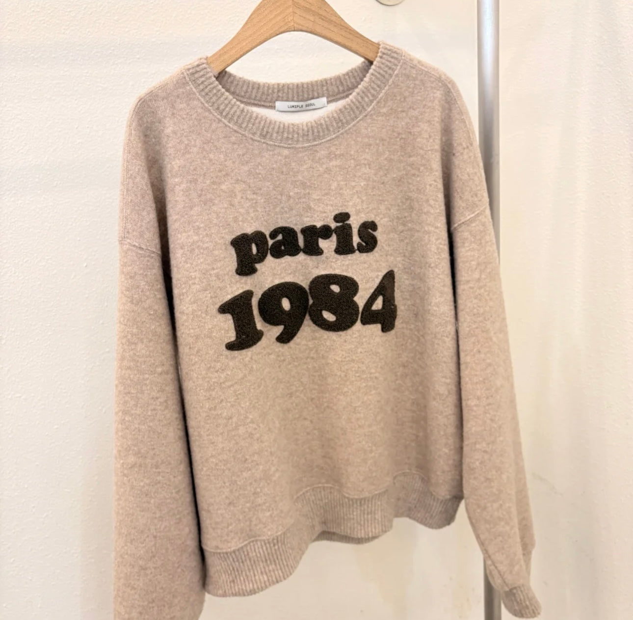 ♡Paris 1984 立體絨字軟毛圈暖暖上衣♡ (C251150)