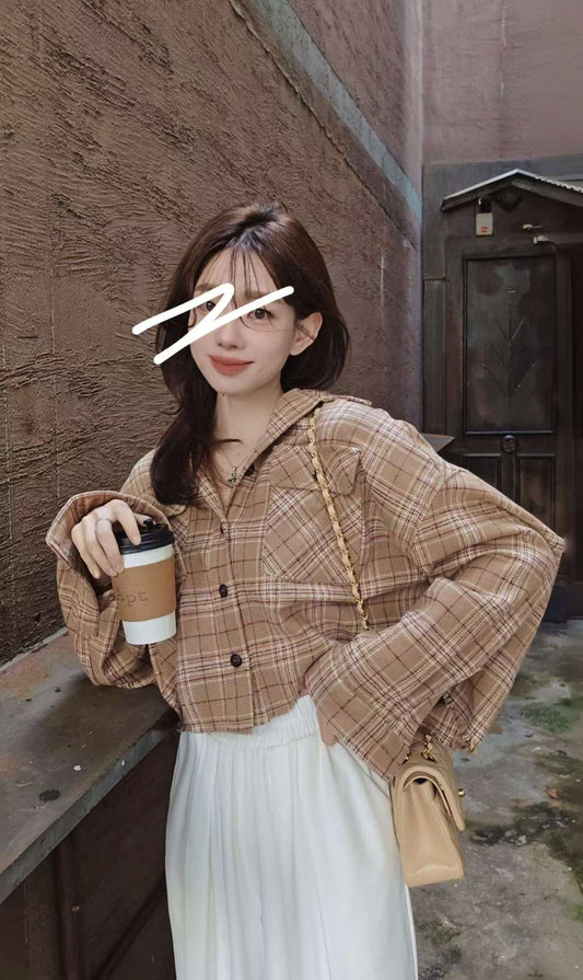 ♡Oni家♡時髦英倫風格紋襯衫 (C251153)