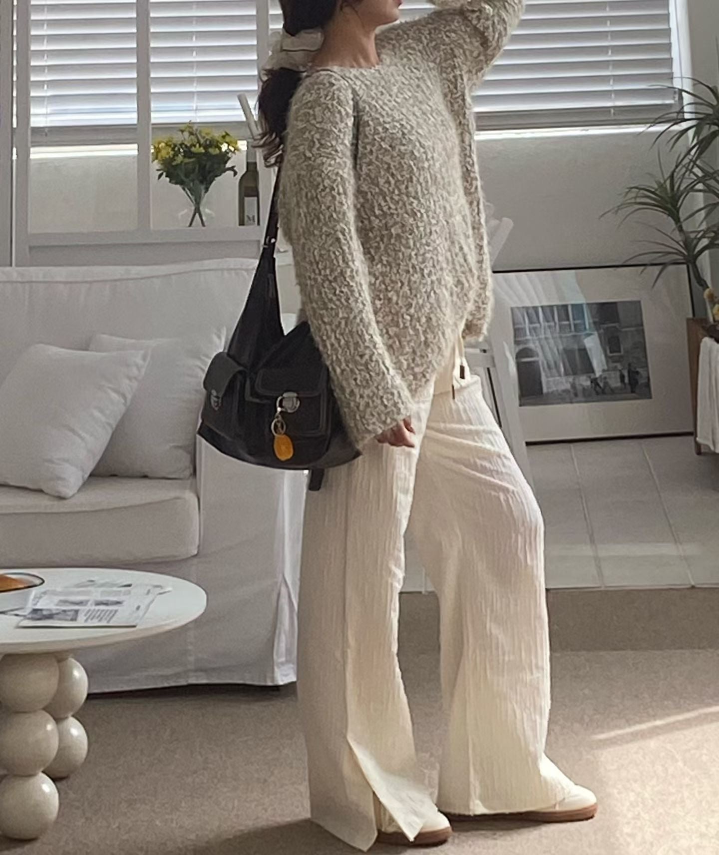 ♡軟糯粒絨慵懶Oversize毛衣♡ (C251148)