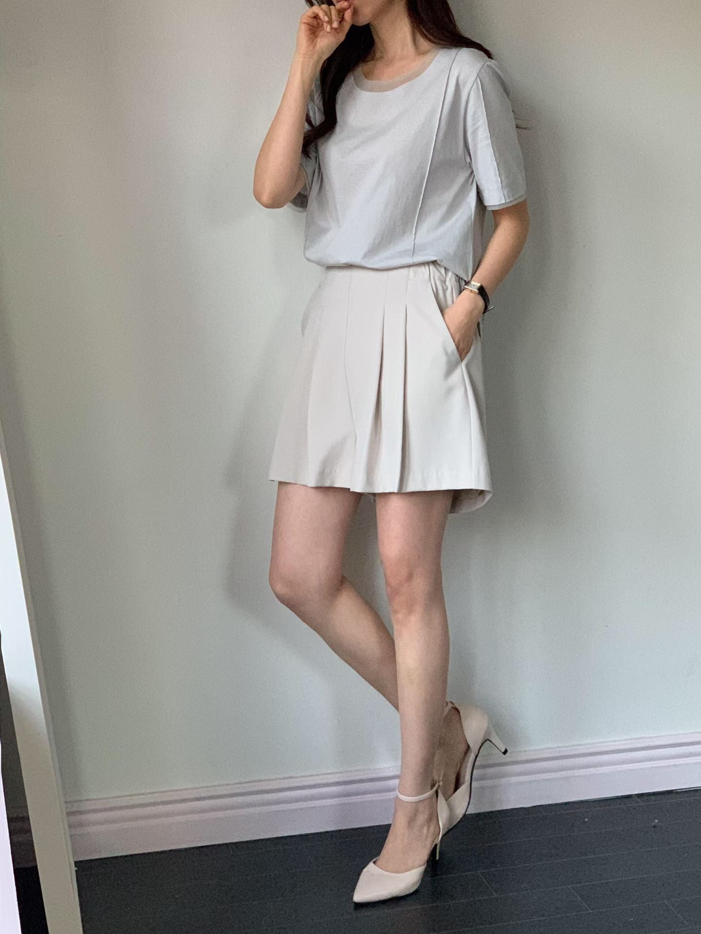 ♡氣質百搭柔滑質感棉T♡ (C260324)