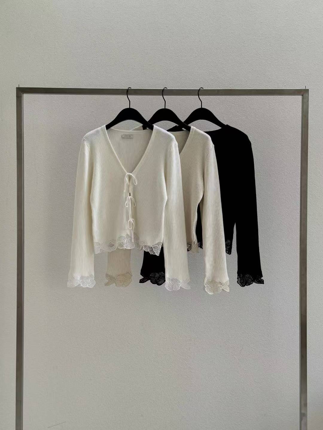 ♡鈎花拼接浪漫針織外套♡ (C251011)