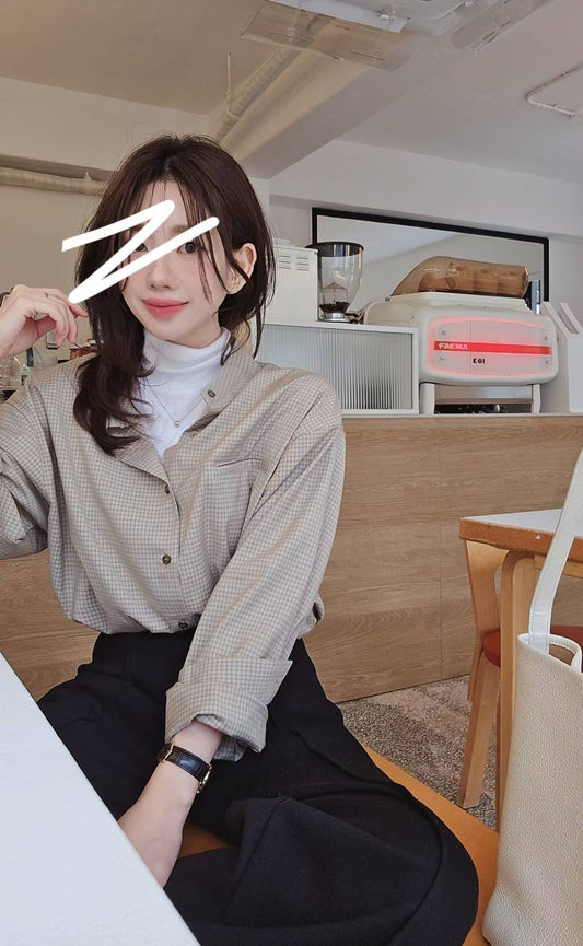 ♡Oni家♡韓里韓氣的格子襯衫 (C251206)