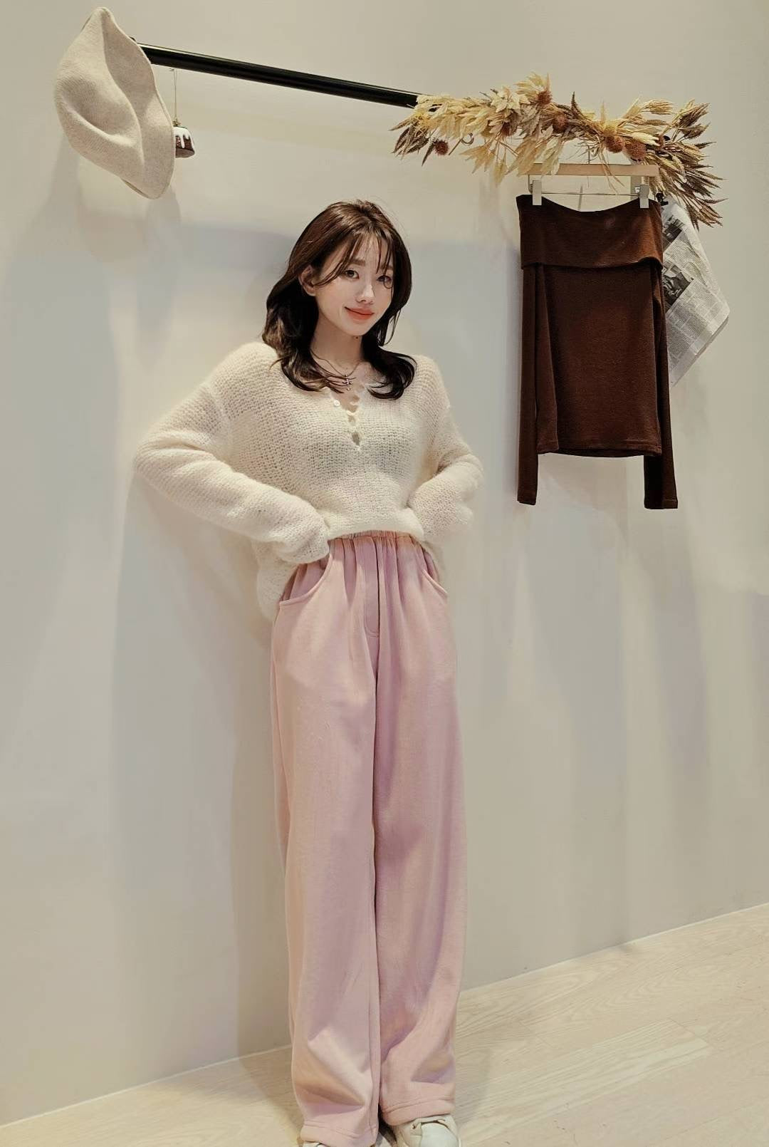 ♡Oni家♡休閒長腿加絨燈芯絨褲 (C251261)