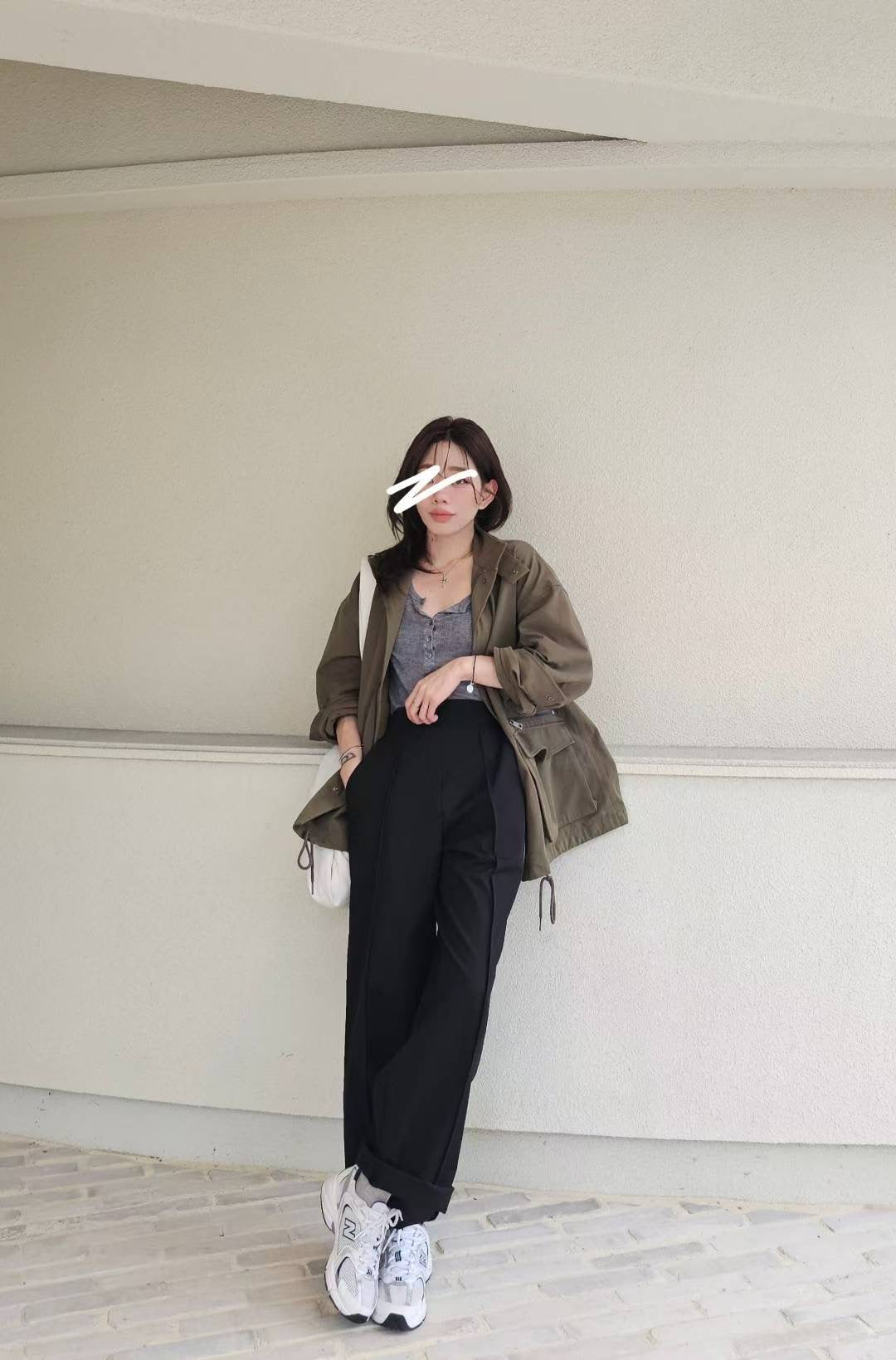 ♡Oni家♡時髦的繭型休閒長褲 (C251143)