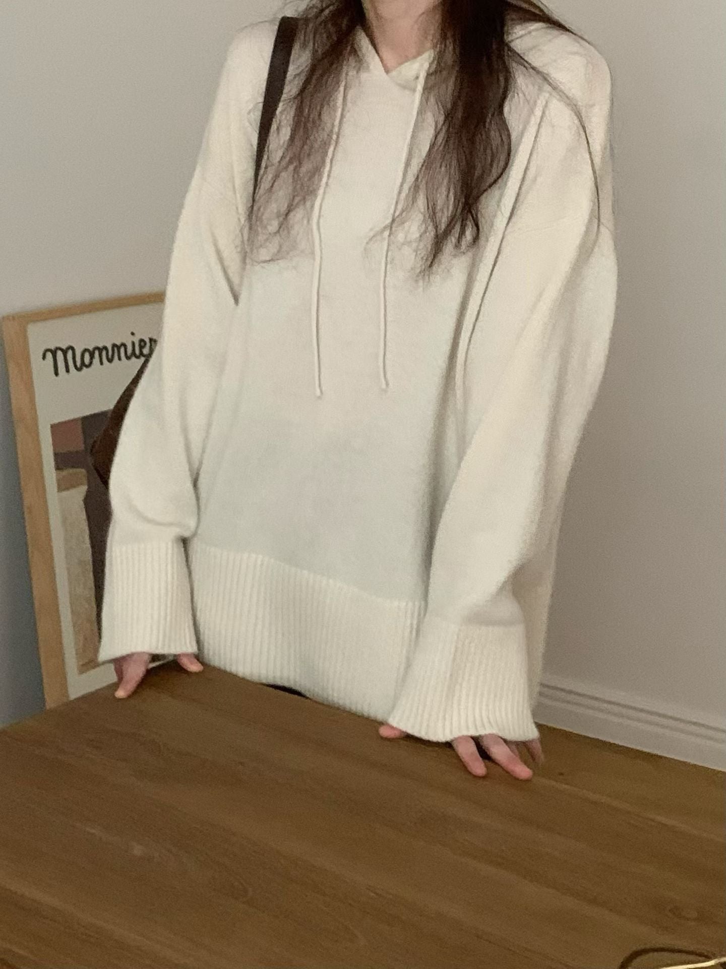 ♡法式軟糯長版連帽上衣♡ (C251241)