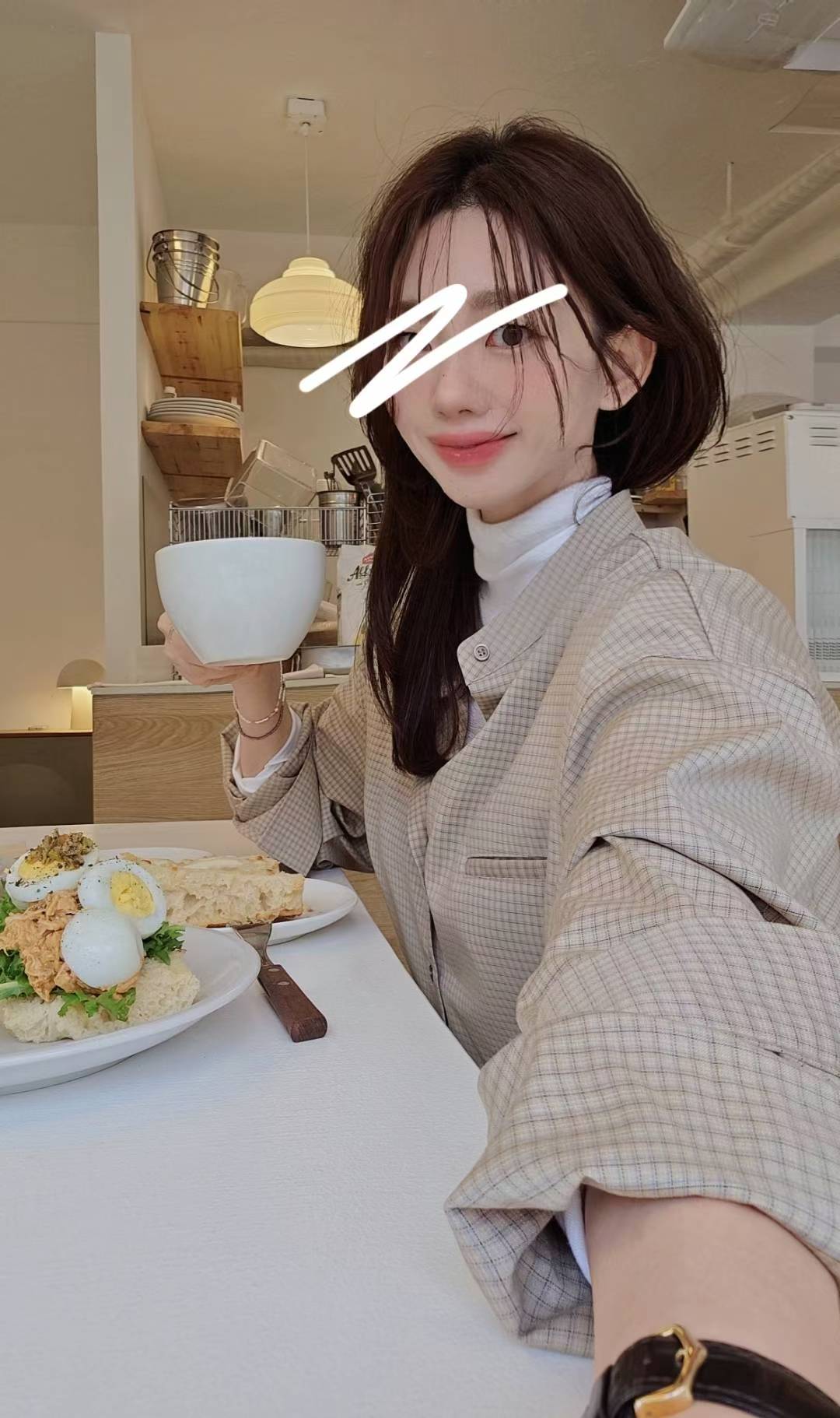 ♡Oni家♡韓里韓氣的格子襯衫 (C251206)