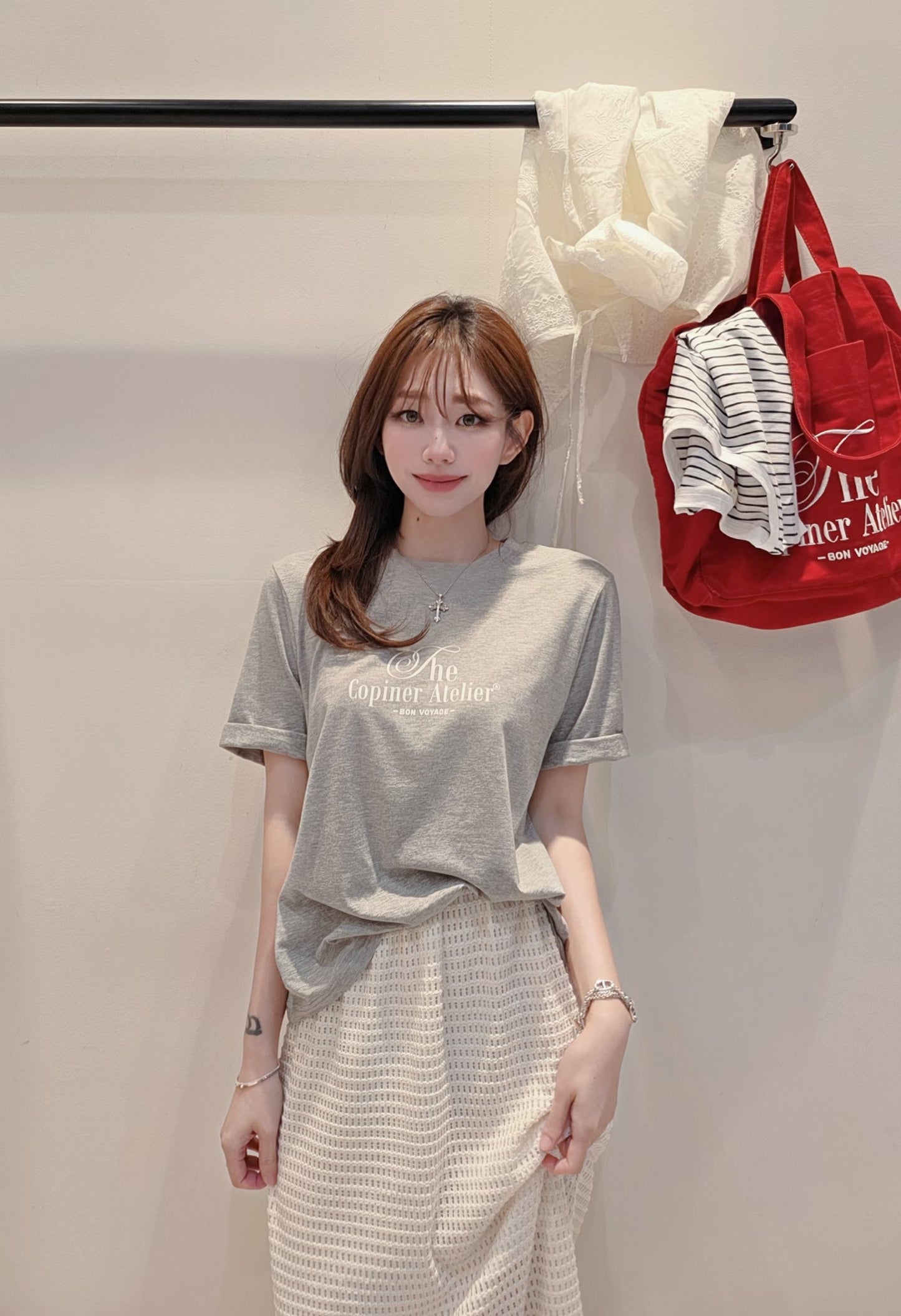 ♡Oni家♡品牌印花莫代爾T (C260703)