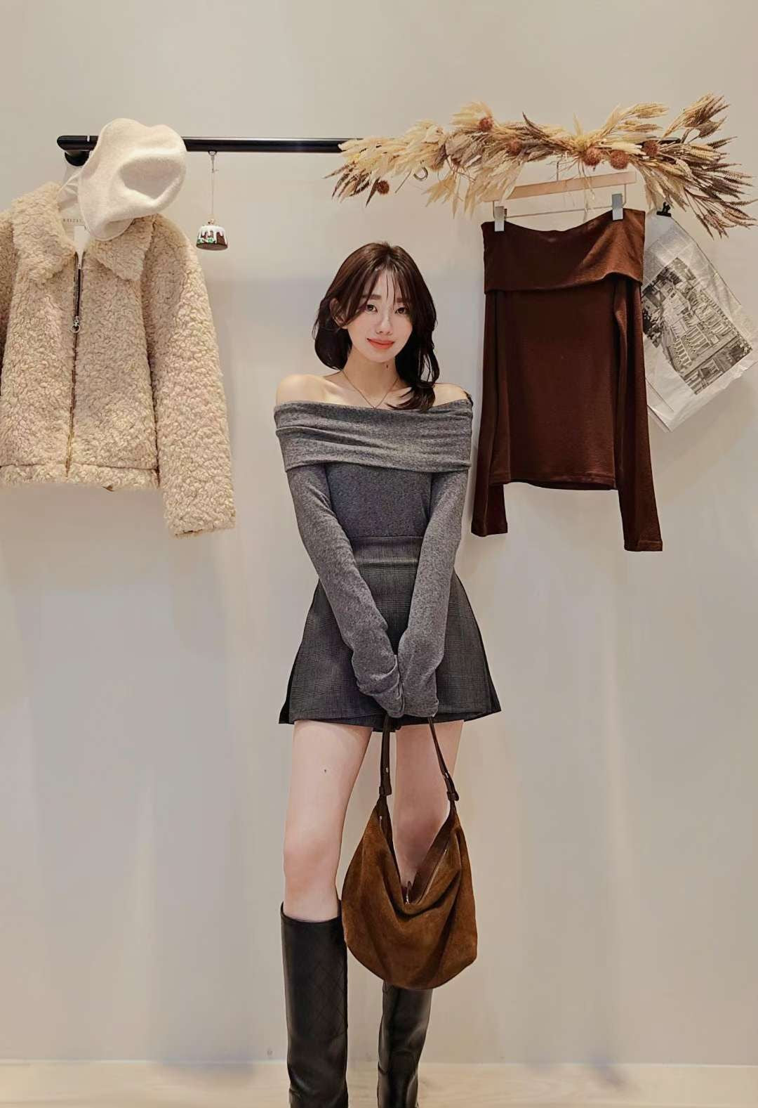 ♡Oni家♡多穿法露肩天絲羊毛超彈力T (C251260)