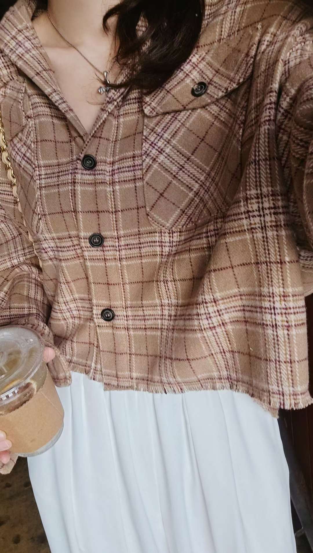 ♡Oni家♡時髦英倫風格紋襯衫 (C251153)