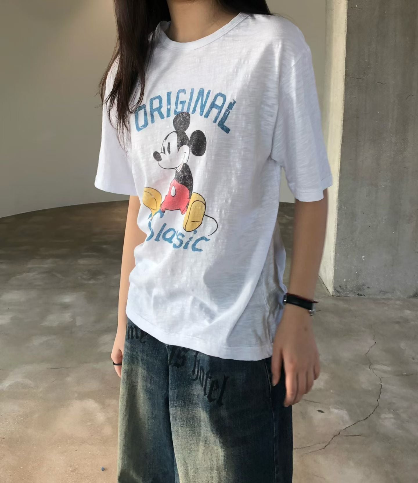 ♡Disney授權復古刷色經典米奇T ♡ (C260526)