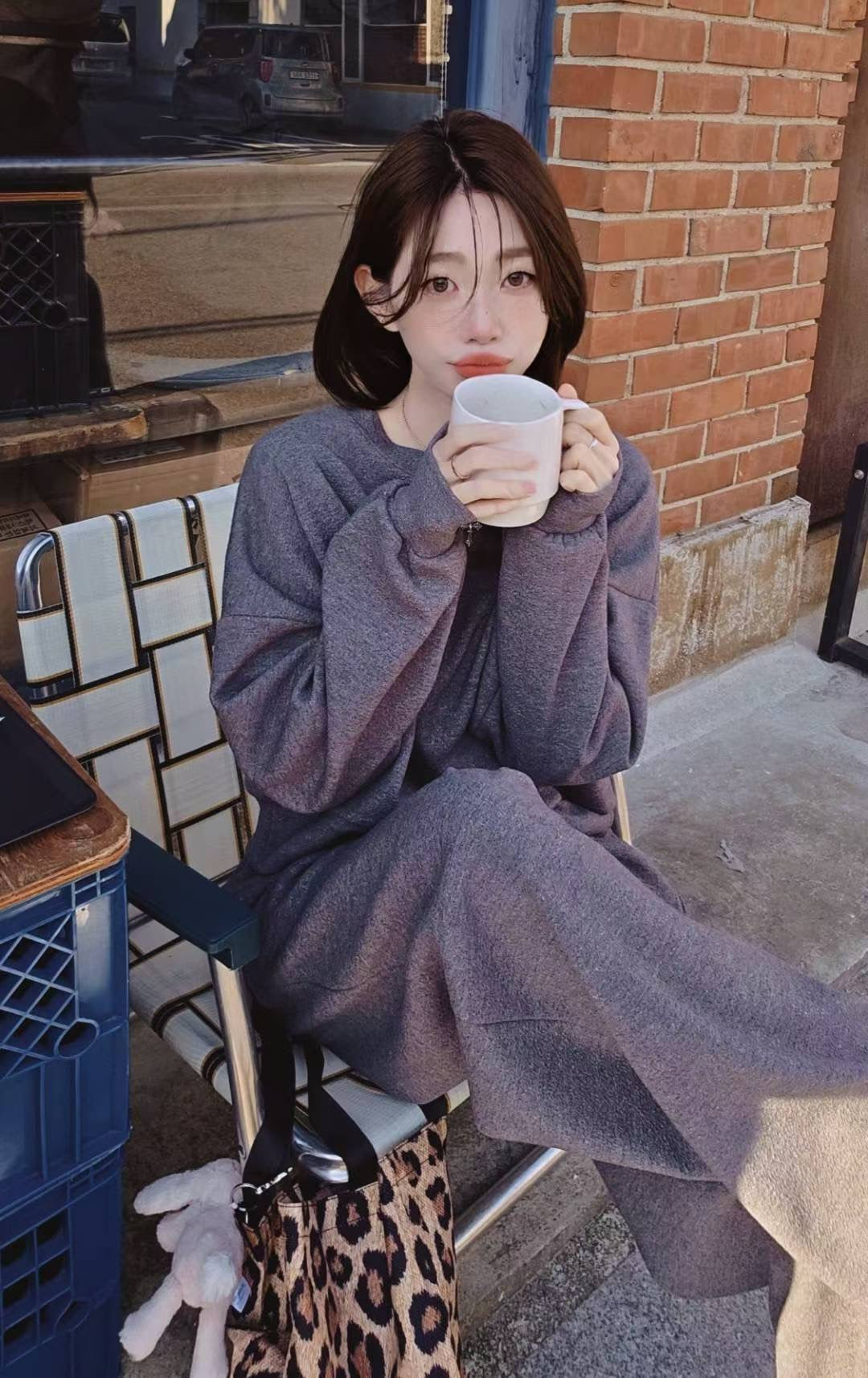 ♡Oni家♡磨毛休閒鬆弛感衛衣上衣 (C251201)