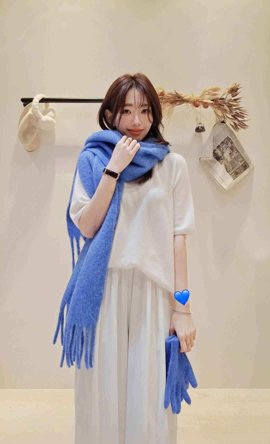 ♡Oni家♡100%羊絨喀什米爾半袖毛衣 (C251285)